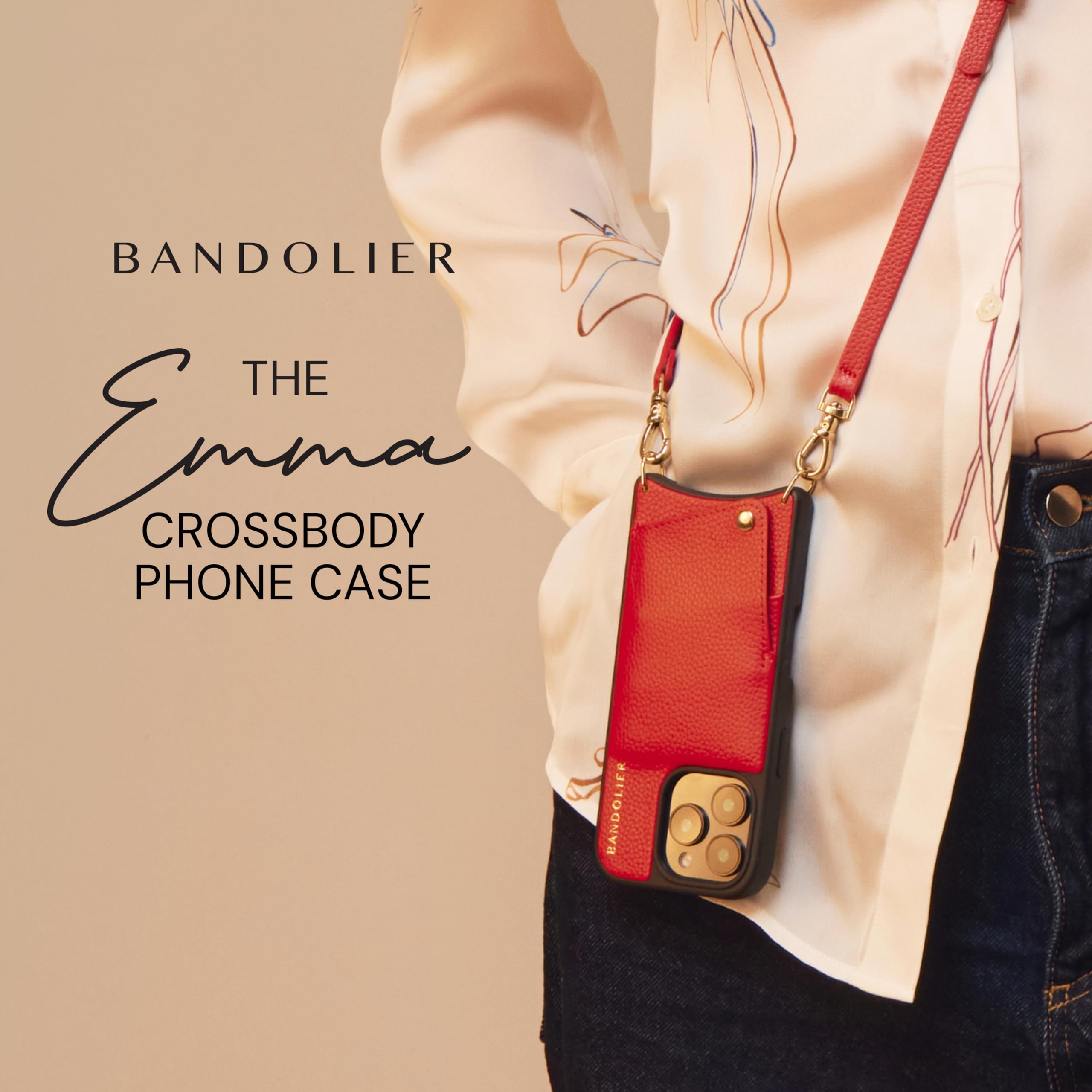 Amazon.com: Bandolier Emma Crossbody Wallet Phone Case for iPhone