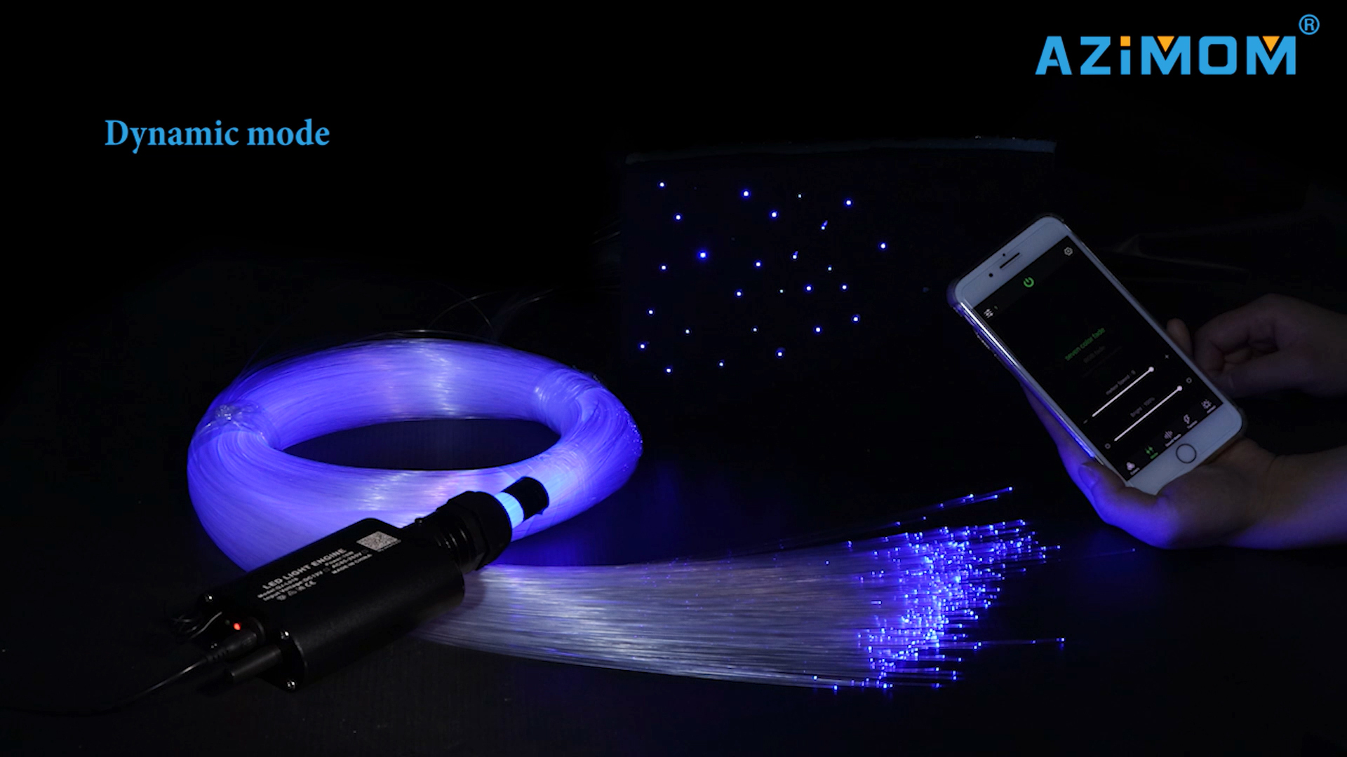 AZIMOM Bluetooth/APP LED 16W RGBW Fiber Optic Light Star Ceiling