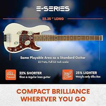Amazon.com: Traveler Guitar TB-4P Pearl White Bass | Travel Guitar