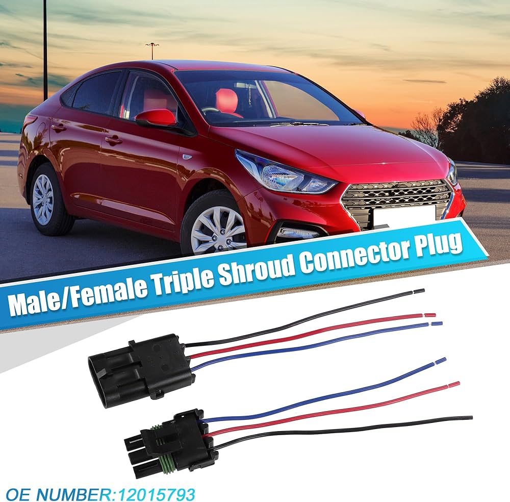 Amazon.co.jp: uxcell トリプルシュラウドコネクタプラグ 3ピン オス