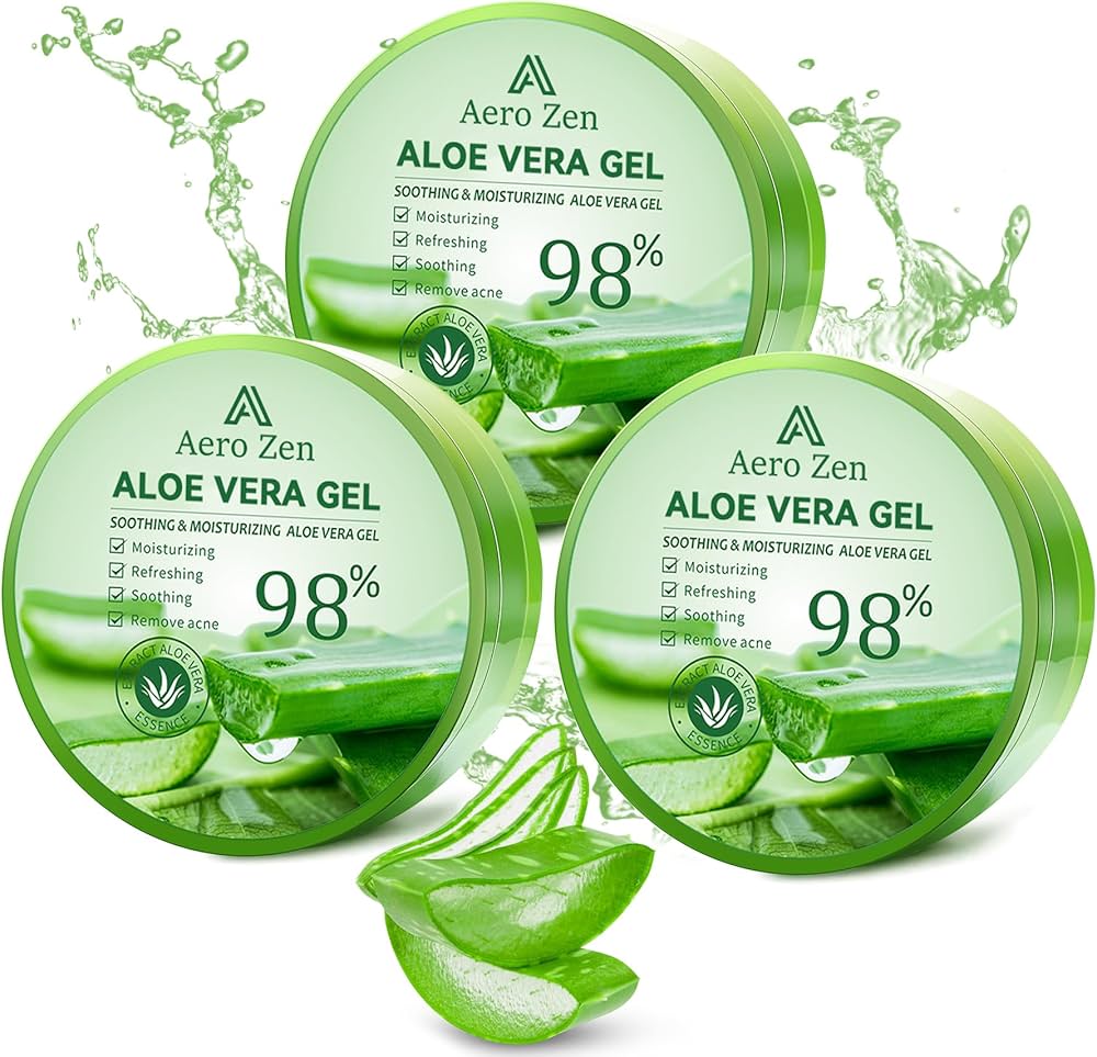 Amazon.com : 3-Pack Pure Aloe Vera Gel for Face & Body, 98% Pure