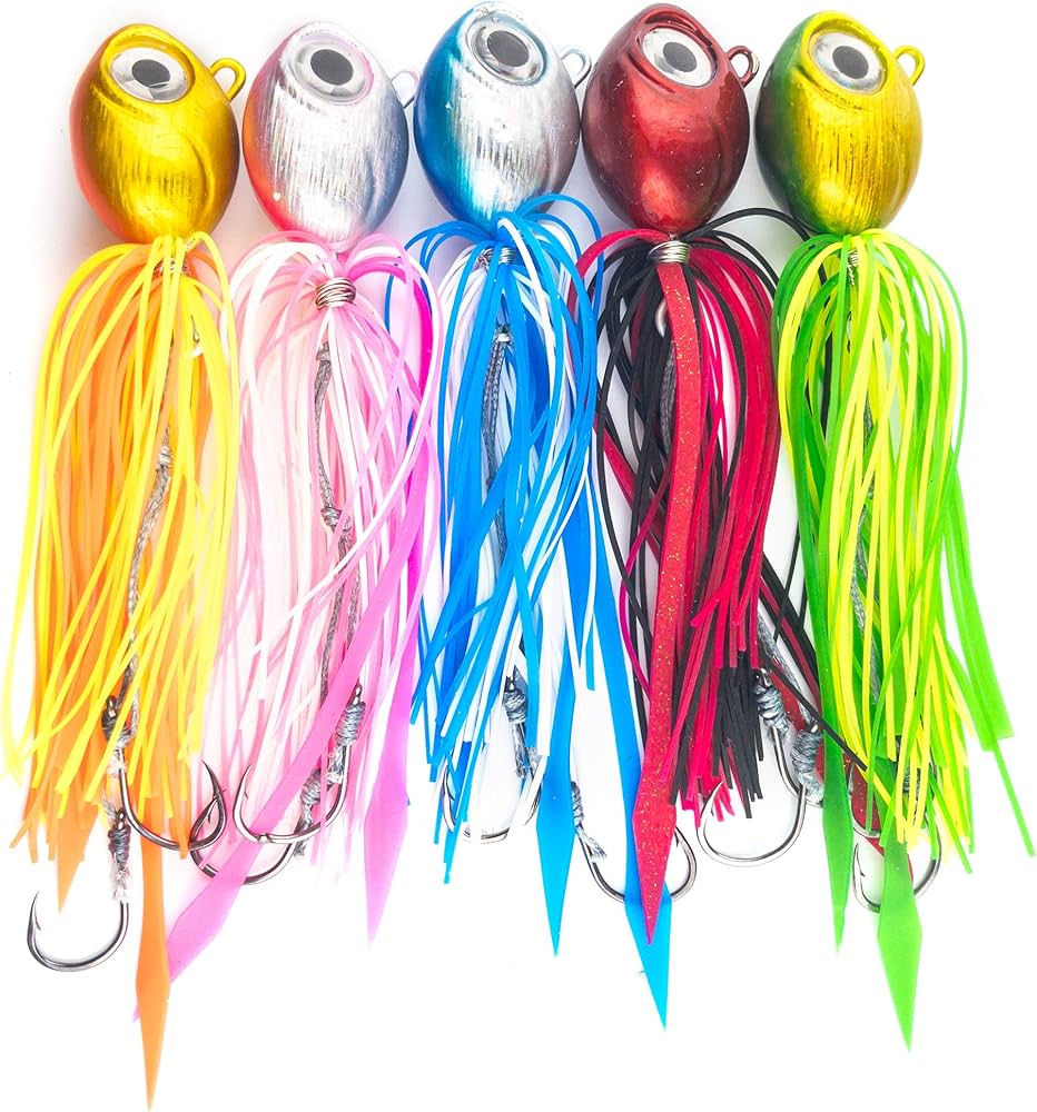 Amazon.co.jp: オルルド釣具 鯛ラバ 固定式 5色セット（40g）ショア