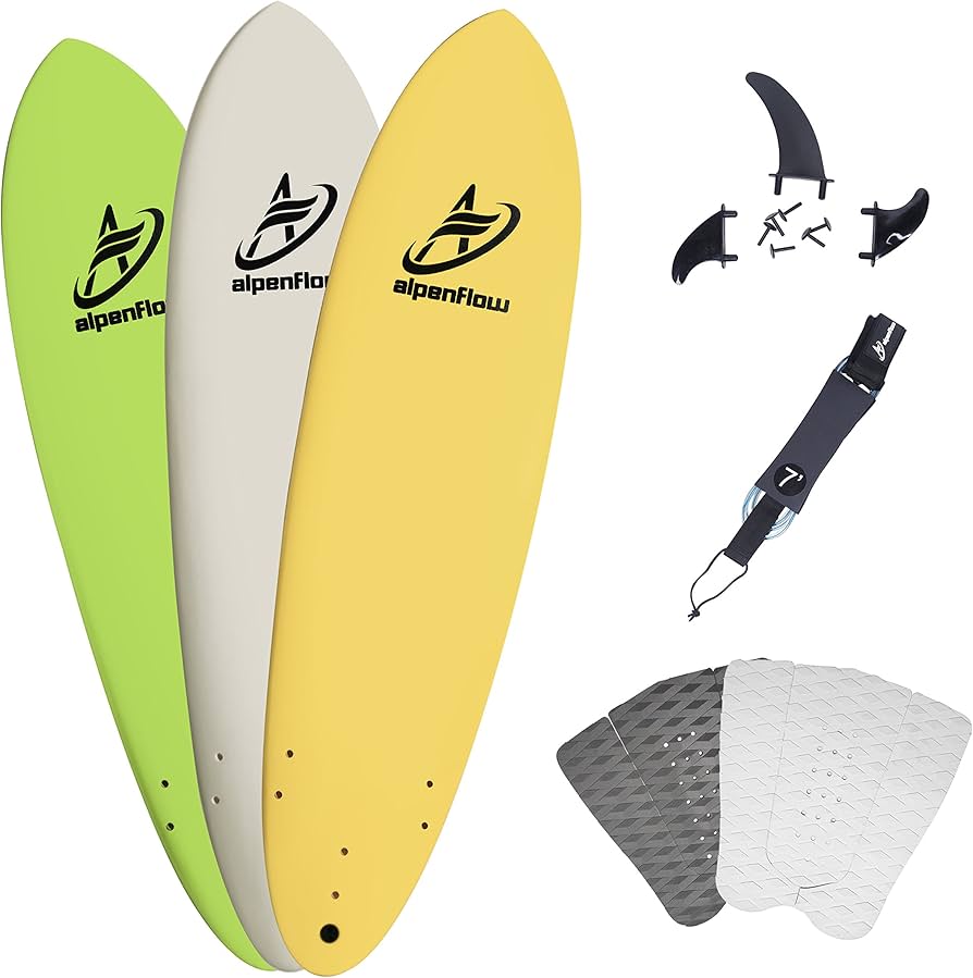 Buy A ALPENFLOW 7' Soft Top Surfboard Foam Surfing Board Surf