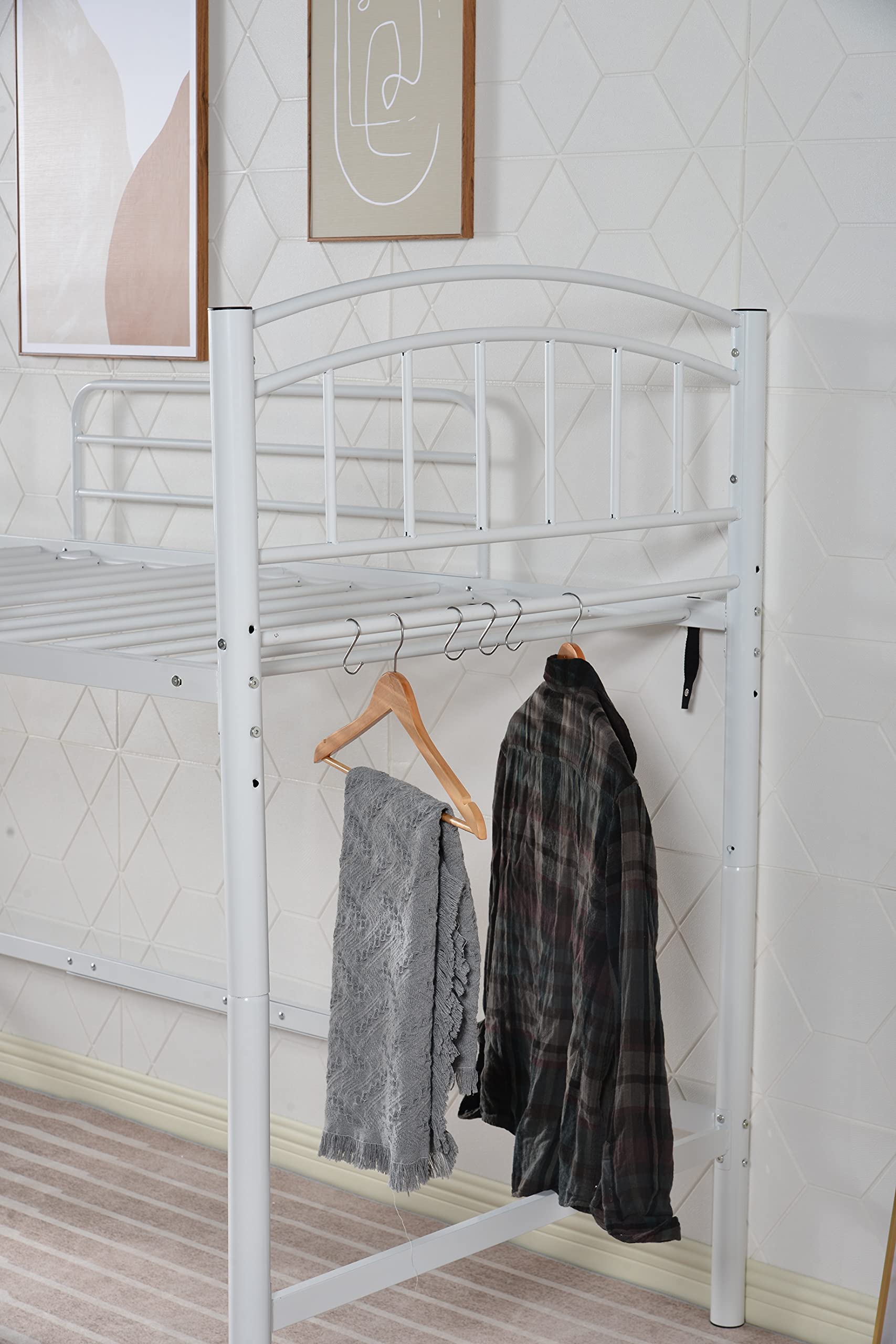 Amazon｜ロフトベッド シングル パイプベッド ベッドフレーム シングル