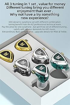 Amazon.co.jp: YINYOO KZ EDA 3in1 ワイヤーイヤホン ノイズキャンセ