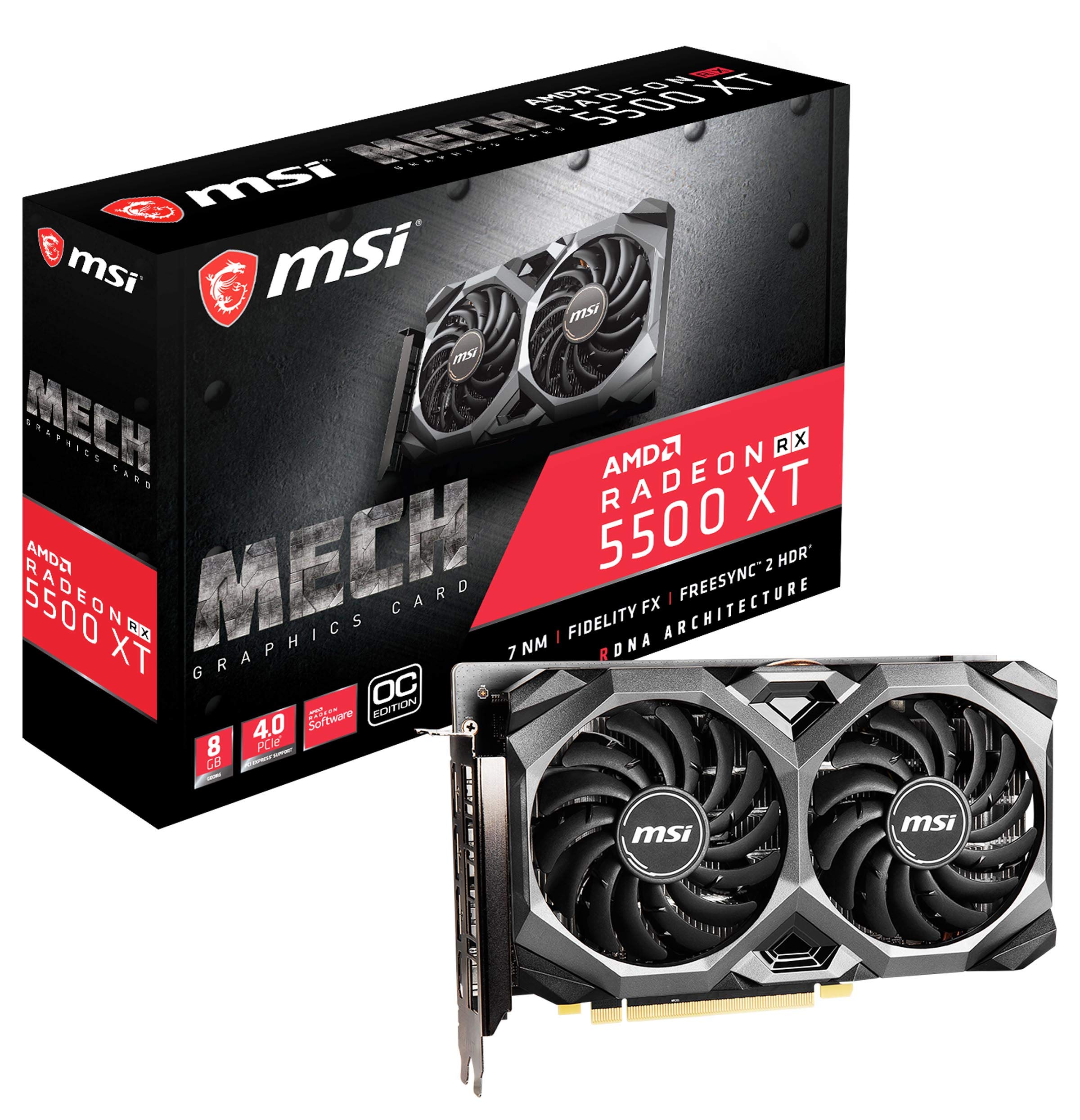 Amazon.co.jp: MSI RADEON RX 5500 XT MECH 8G OC グラフィックス