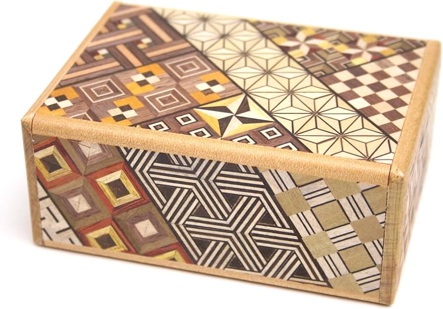 Amazon | 箱根寄木細工 秘密箱4回仕掛け Japanese puzzle box 4steps