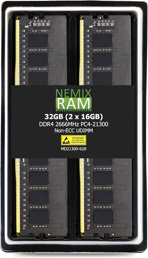 NEMIX RAM 32GB (2X16GB) DDR4 2666MHZ PC4-21300 2Rx8 1.2V CL19 288