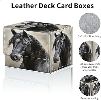 Amazon.com: HEAKIERG Black Horse Card Deck Box Organizer, 100+