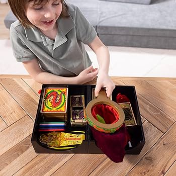 Melissa & Doug Deluxe Solid-Wood Magic Set with 10 Classic Tricks