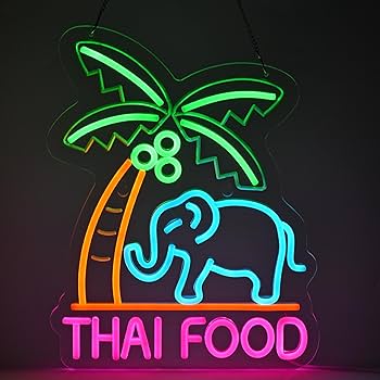 Amazon | JOMOBUTY THAI FOOR ネオンサイン 多階段調光可 LED タイ料理