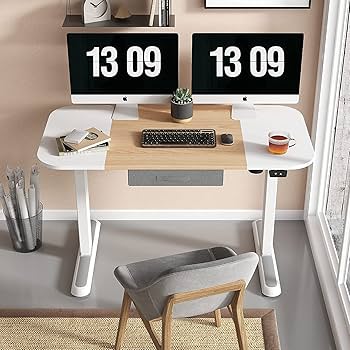 Amazon | Fenge 昇降デスク電動スタンディングデスク 勉強机 幅120cm