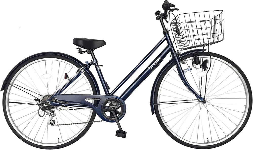 Amazon | ギア付シティサイクル ネイビー trois | trois | シティー