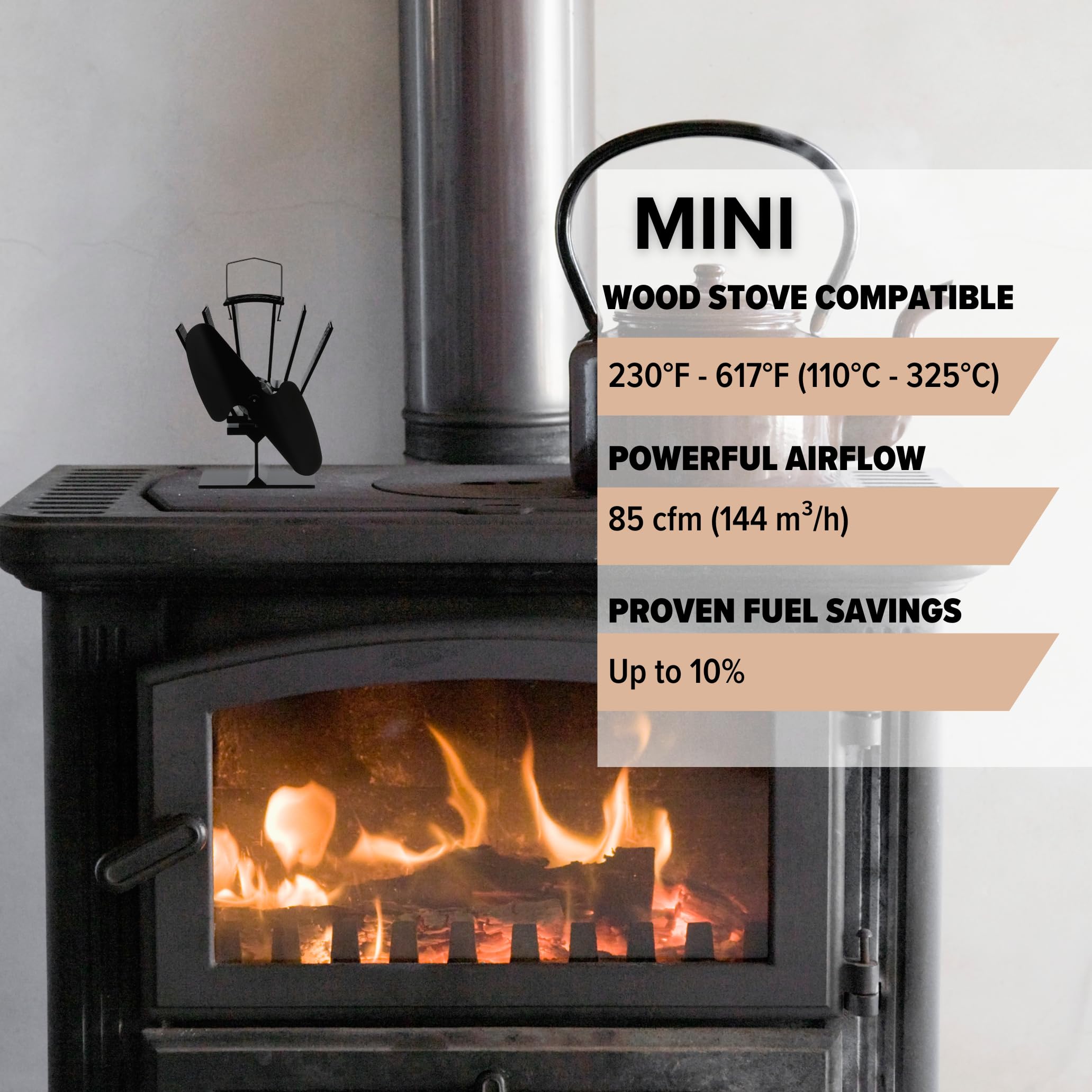 Amazon.co.jp: Ecofan ミニ熱式ストーブファン - クラシックで