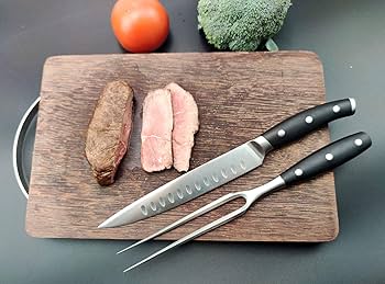 Amazon | カービングナイフとフォークセット - 8インチのカービング