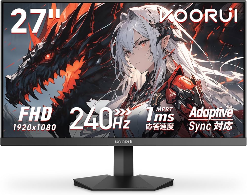 Amazon.co.jp: KOORUI ゲーミングモニター 27インチ FHD(1920x1080