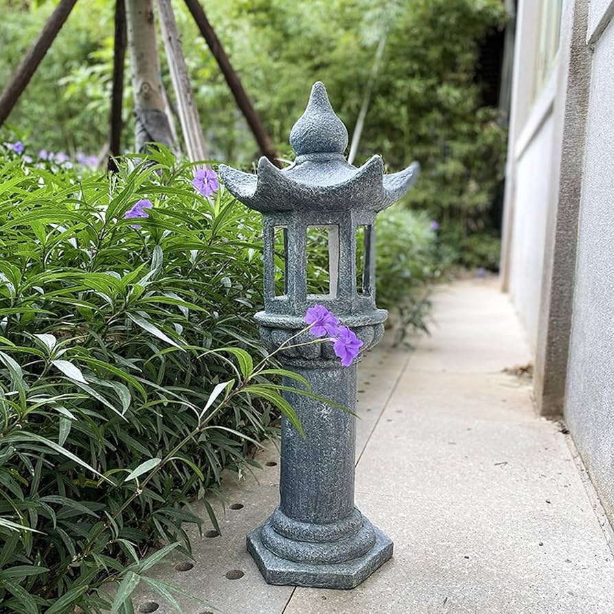 Amazon.co.jp: Uziqueif 模造石の中庭 灯篭 石灯篭 和風 灯籠 ガーデン