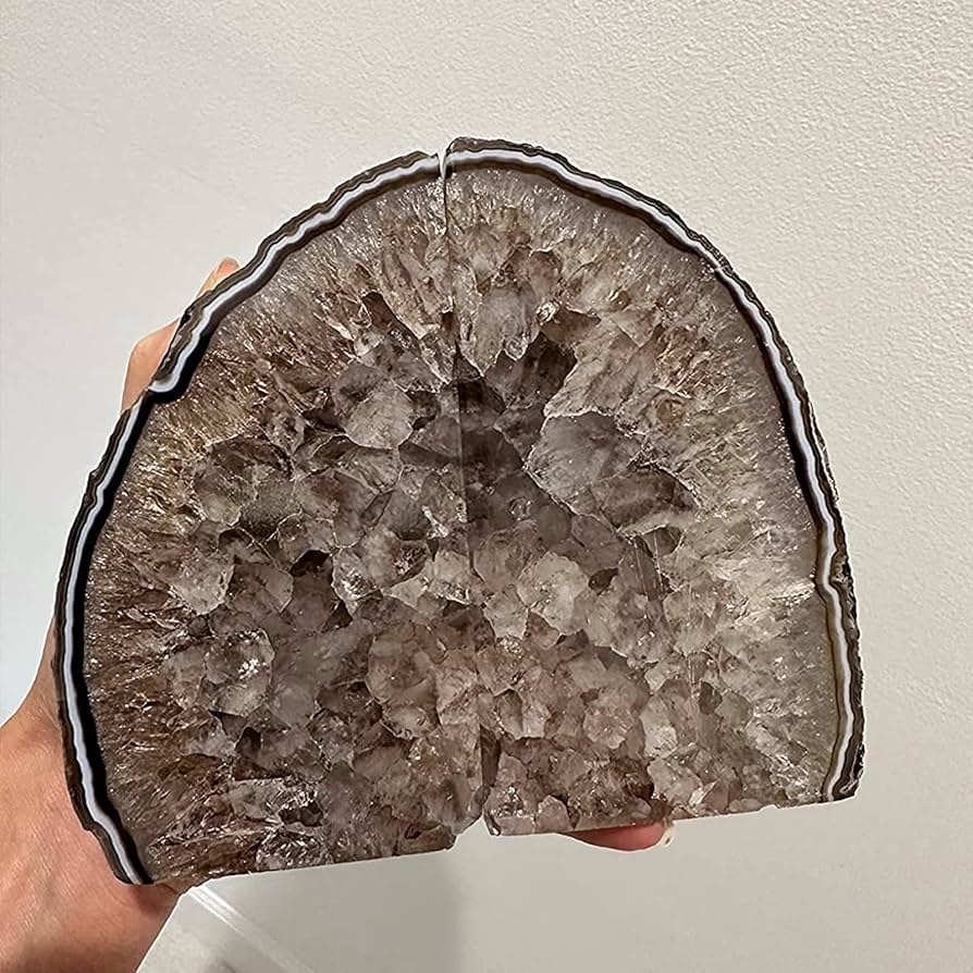 Amazon.co.jp: アゲート・瑪瑙のブックエンド ゴム製緩衝付き 4-6LBS