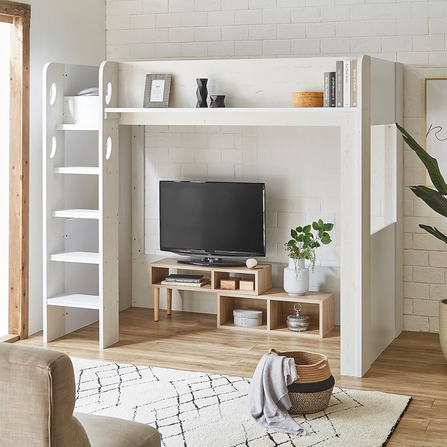 Amazon｜三栄コーポレーション ロフトベッド シングル ハイタイプ