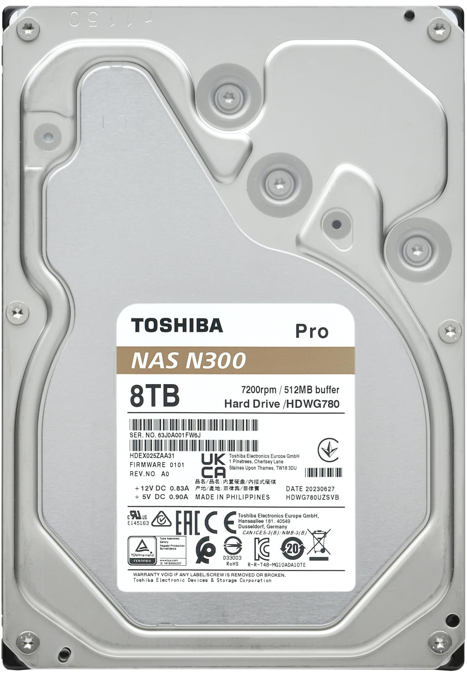 Amazon.com: Toshiba N300 PRO 8TB Large-Sized Business NAS (up to