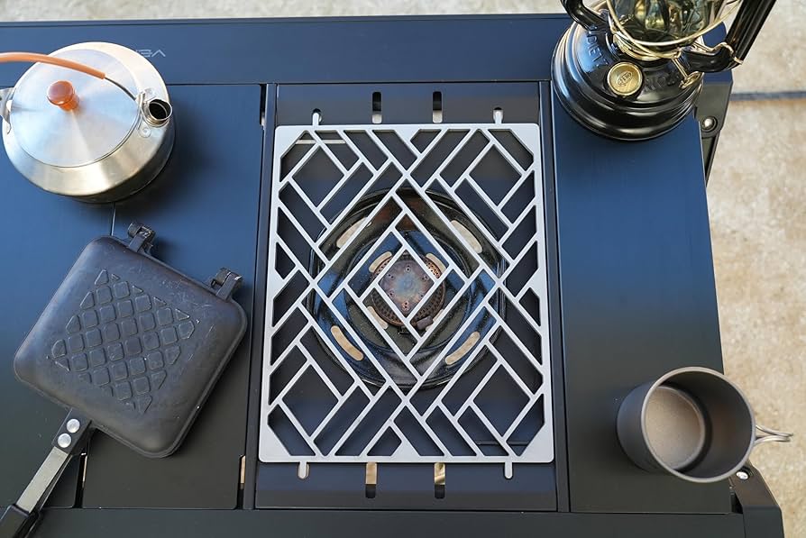 Amazon.co.jp: GRANDOOR フラットバーナー用五徳 ステンレス 天板 鉄板