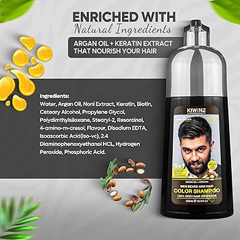 Amazon.com : Kiwinz Professional Dark Brown Hair Color Shampoo for