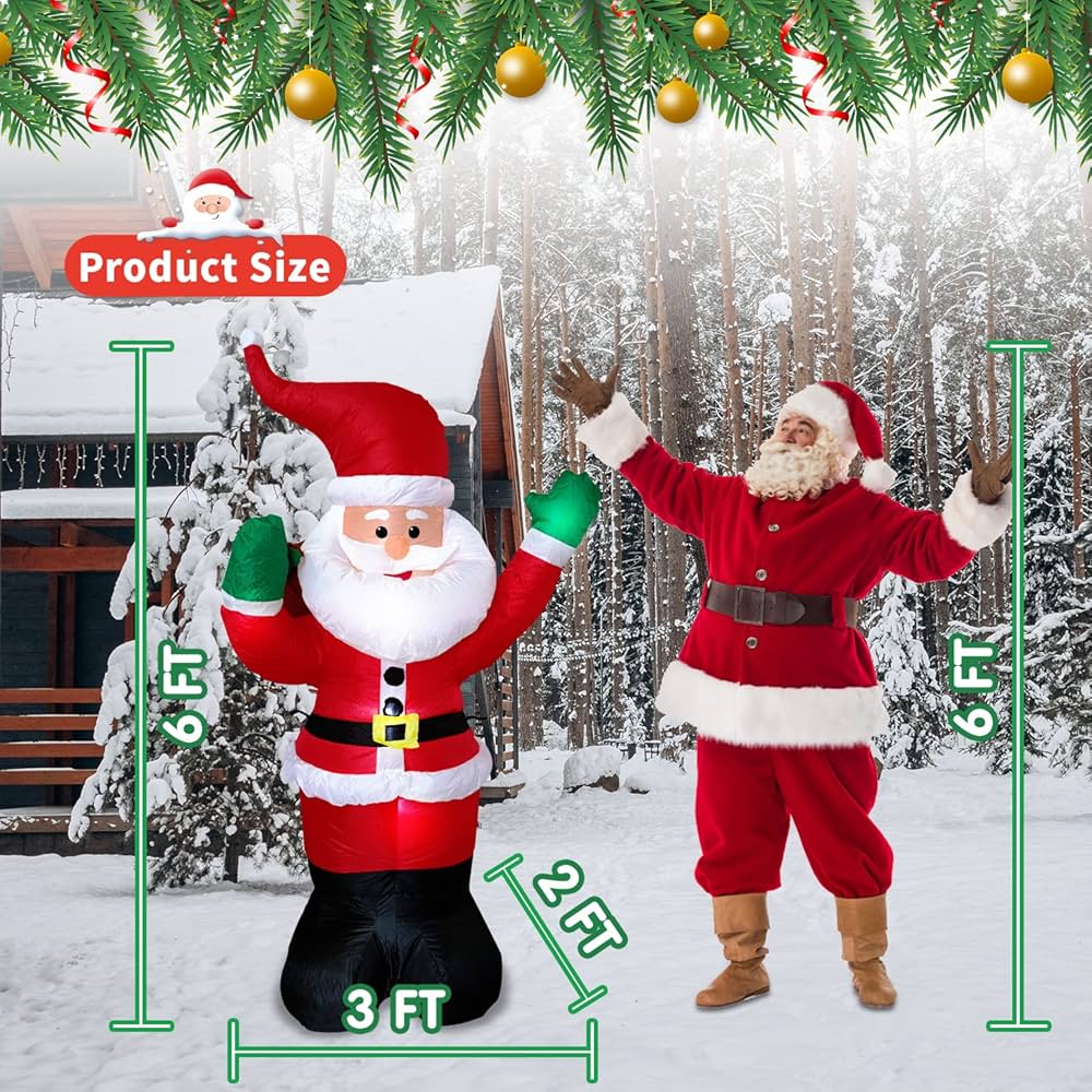 Amazon.co.jp: クリスマス インフレータブル 6フィート サンタクロース
