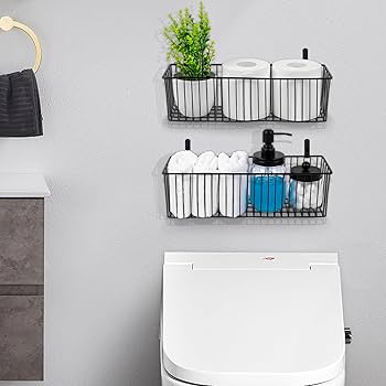 Amazon.co.jp: Wetheny メタルワイヤーバスケット (大2個と小2個