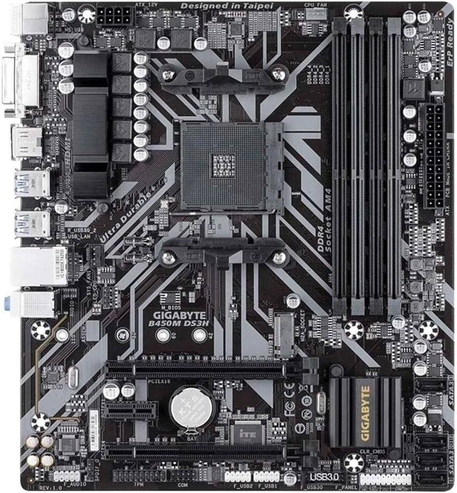 Amazon.co.jp: GIGABYTE B450M DS3H Micro-ATX マザーボード [AMD B450