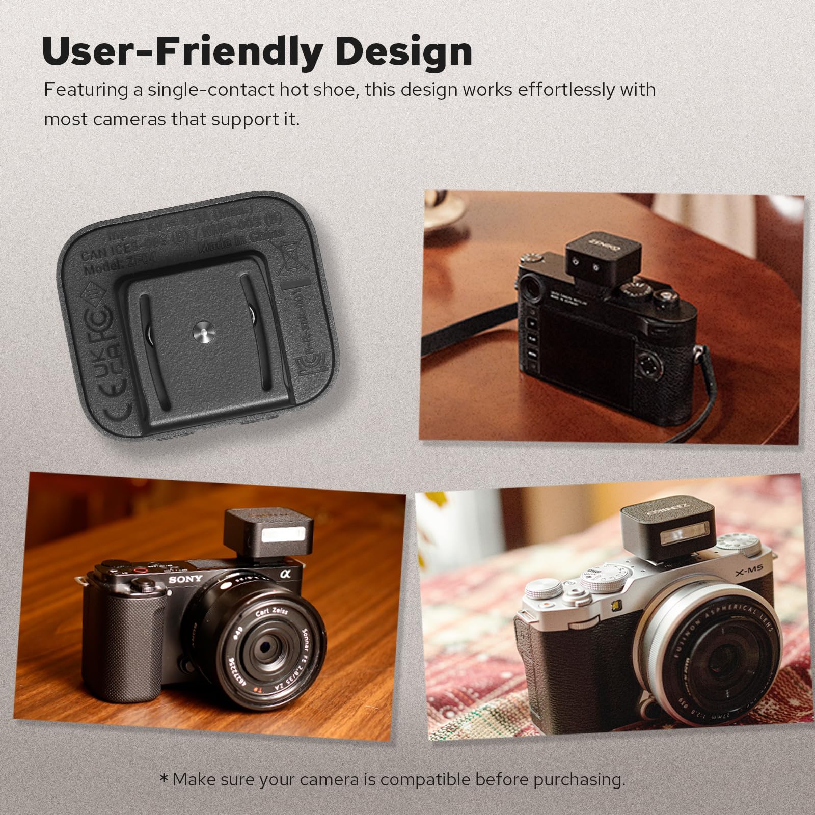 Amazon | ZF04軽量オンカメラフラッシュ、ミニフラッシュ