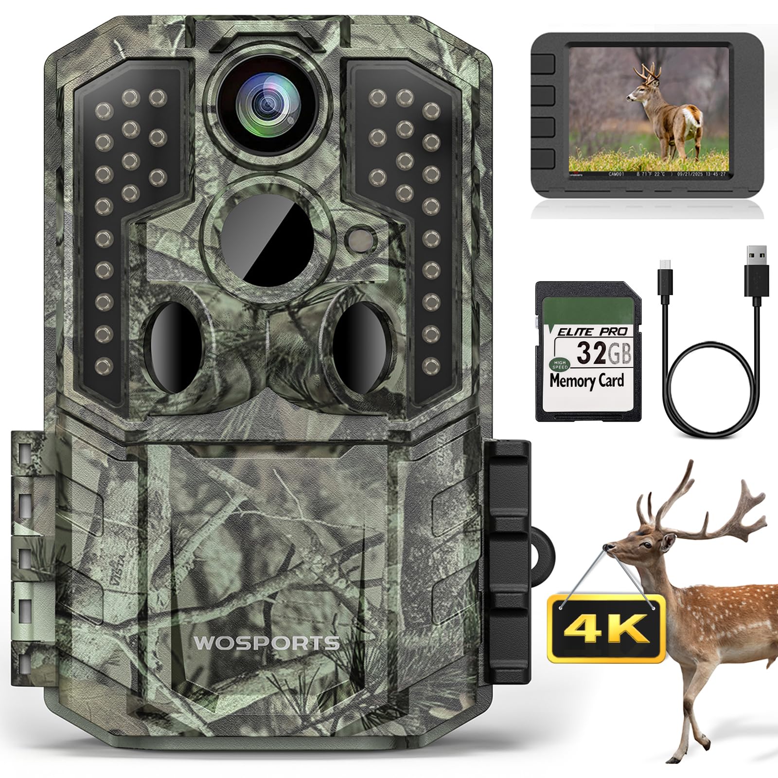 Amazon.com: WOSPORTS Trail Camera,48MP 4K 0.2S Trigger Motion