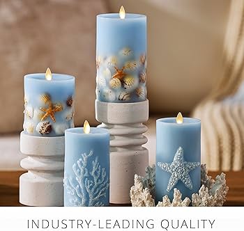 Amazon.com: Luminara Flameless LED Candle Soft Chambray Embedded