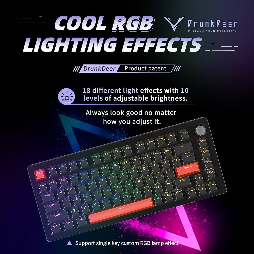 Amazon | DrunkDeer A75 ラピッドトリガー キーボード メカニカル