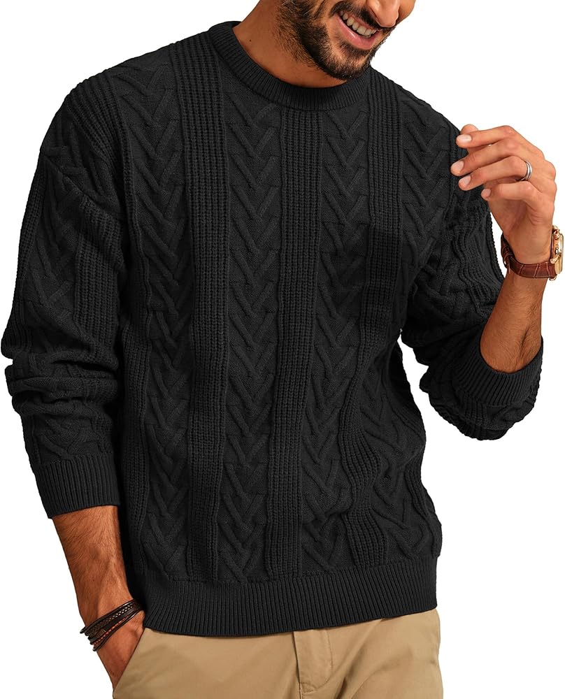 PJ PAUL JONES Mens Sweaters Long Sleeve Pullover Knitted Sweater
