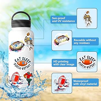 Amazon.co.jp: ラグビーステッカー50枚、ビニール防水美的ステッカー