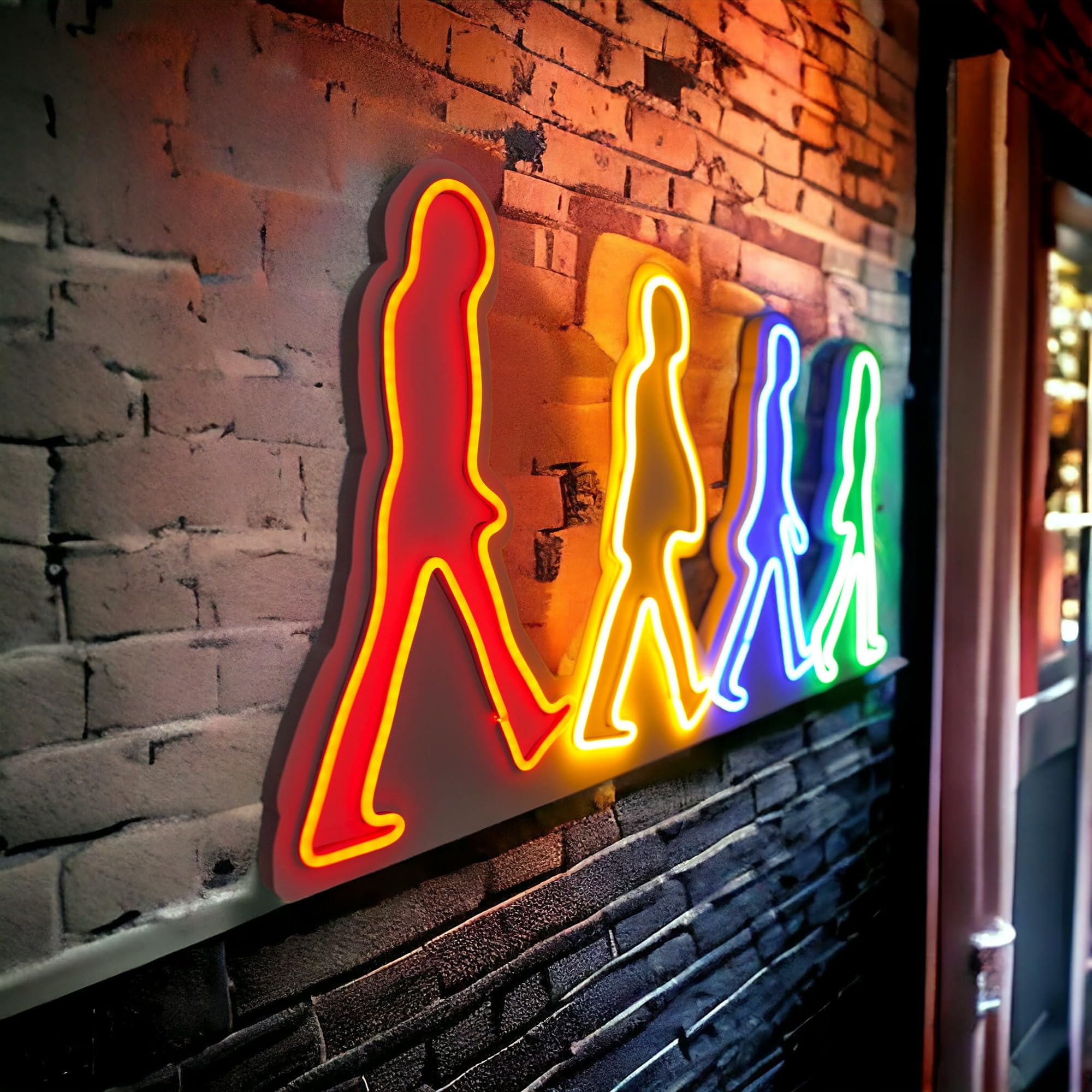 Hyggeria Beatles Neon Sign – Multicolor LED Wall Light for Music