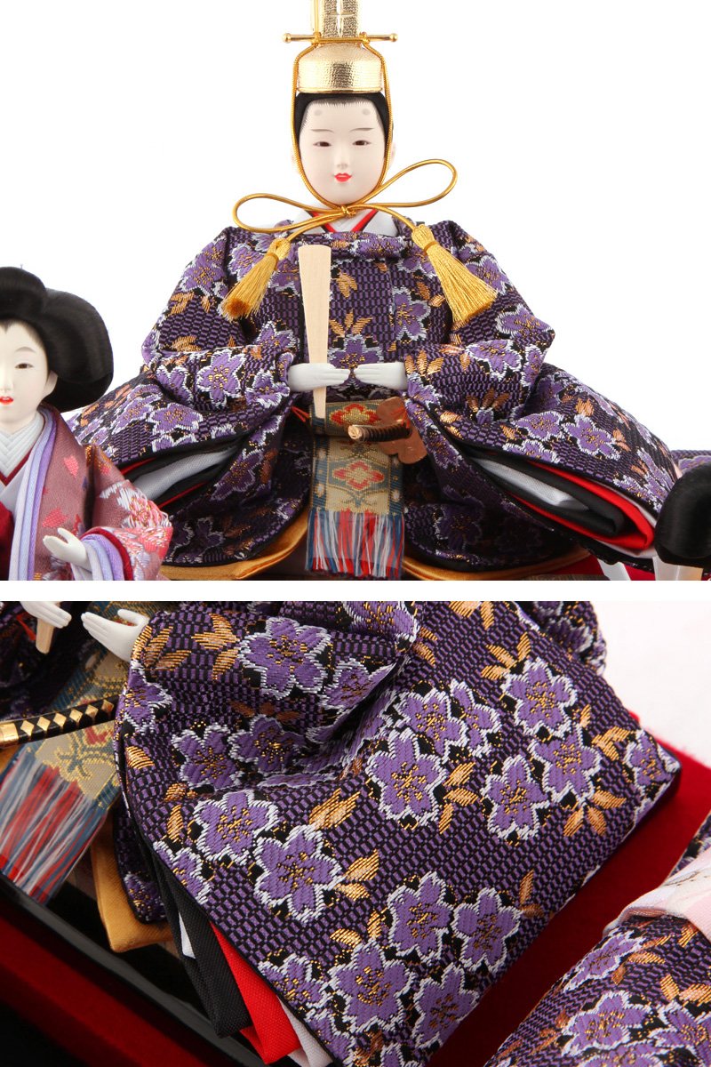 Amazon | 人形屋ホンポ 雛人形 コンパクト ひな人形 ケース飾り 五人