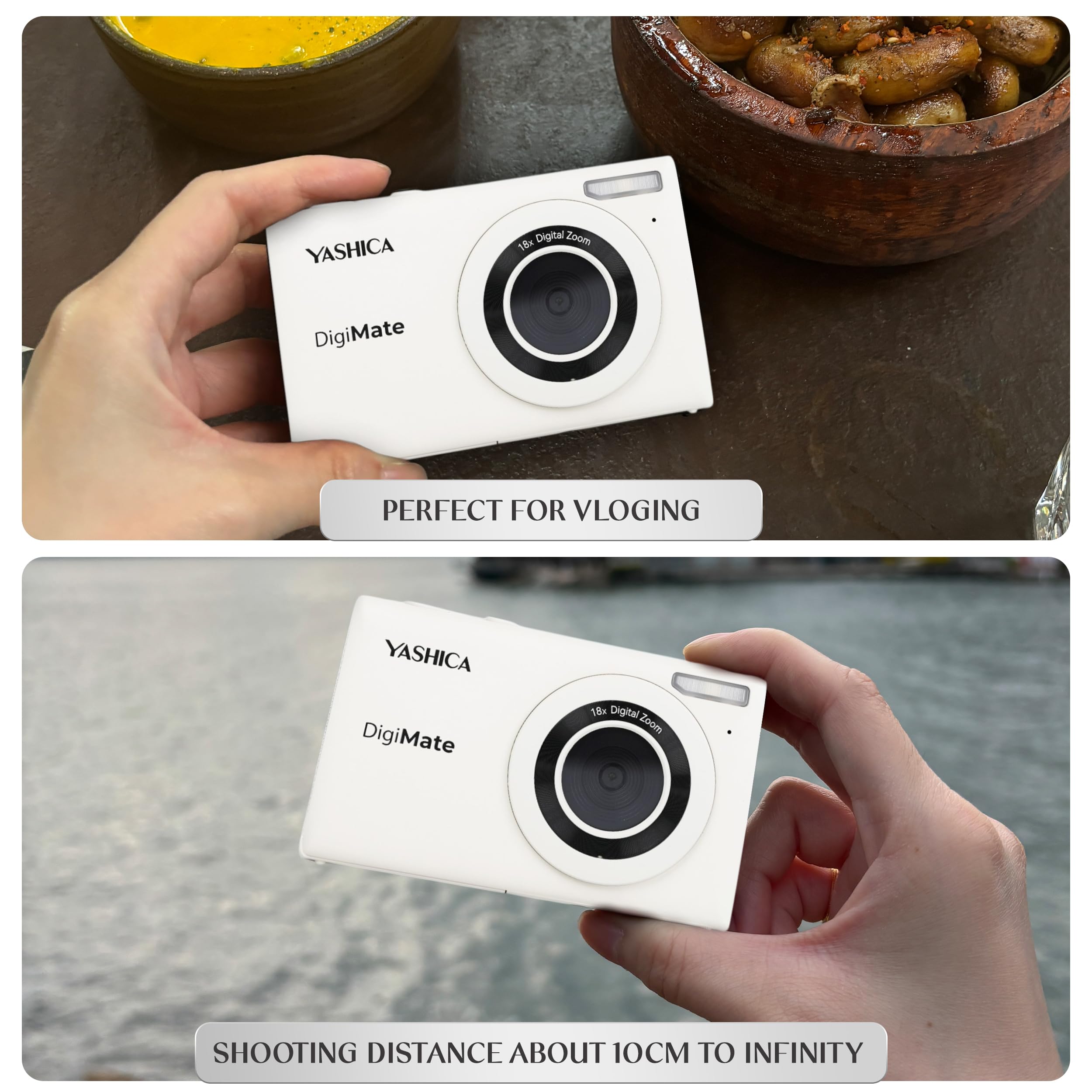 Amazon | Yashica DigiMate 64MP 4K Ultra HD デジタルカメラ-オフ