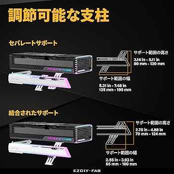 Amazon.co.jp: EZDIY-FAB 汎用ビデオカードホルダー GPUブレース