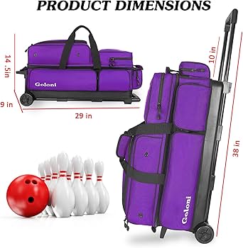 Amazon.co.jp: Goloni 3ボールボウリングバッグ キャスター付き