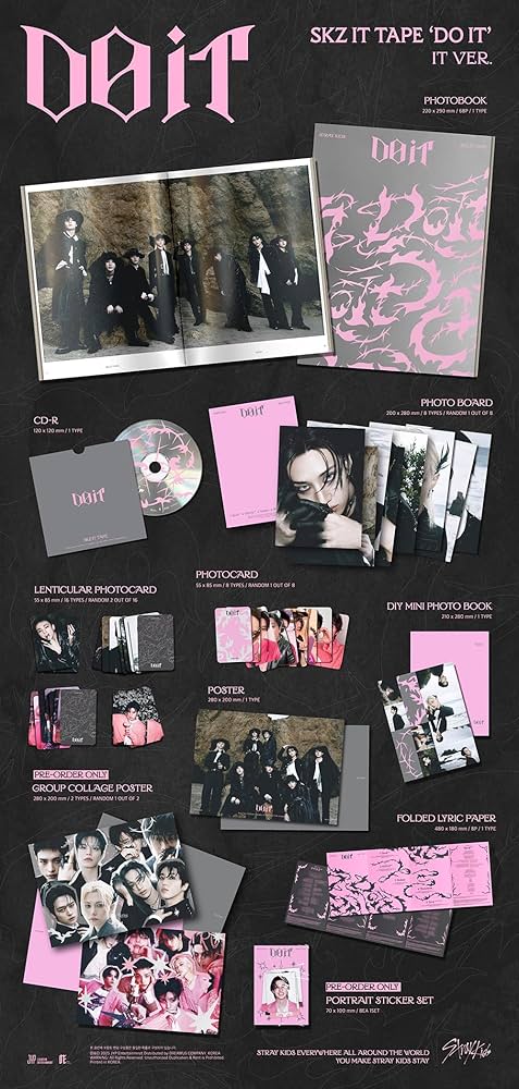 Stray Kids DO IT [Do + IT Ver. Set] SKZ IT TAPE : Amazon.co.uk