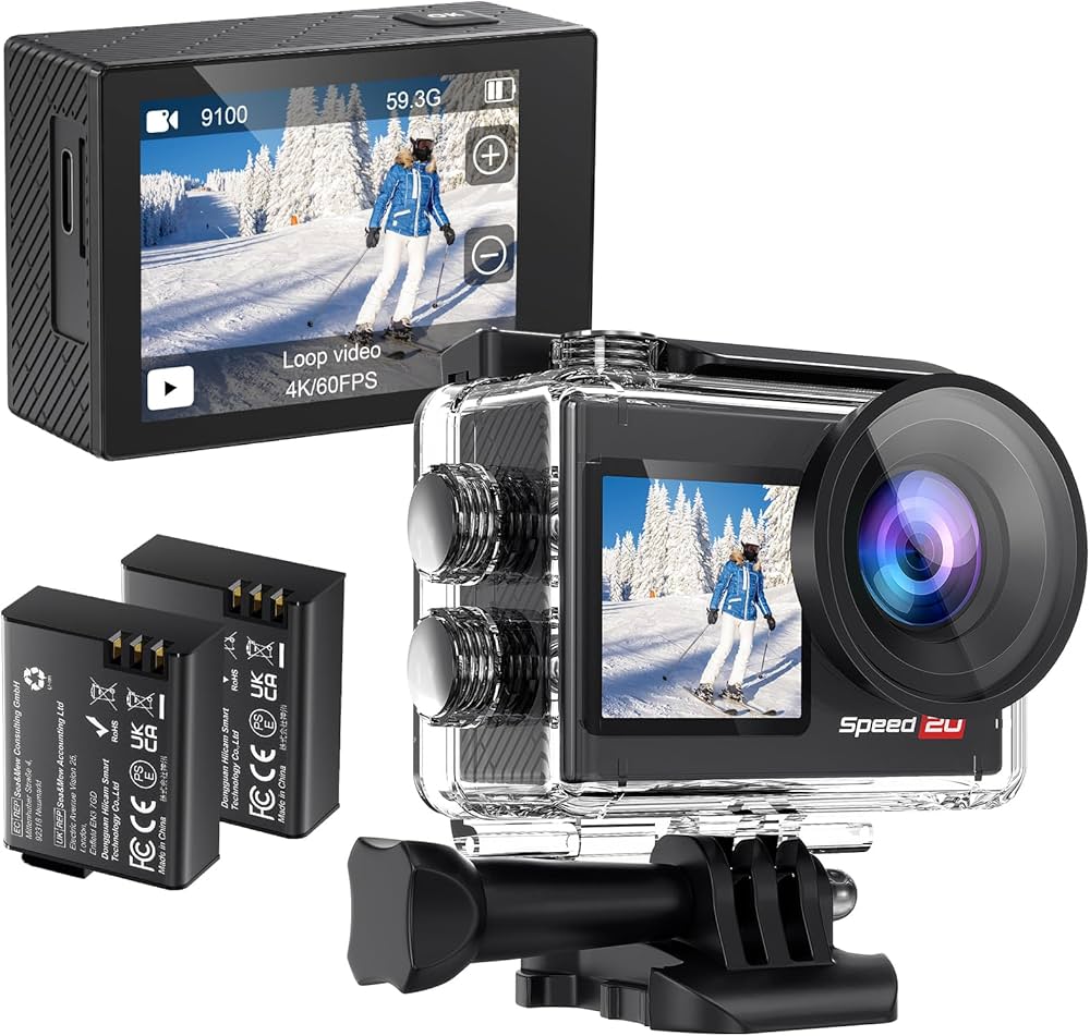 Amazon | Hiicam Speed20 アクションカメラ ウェアラブルカメラ 4K