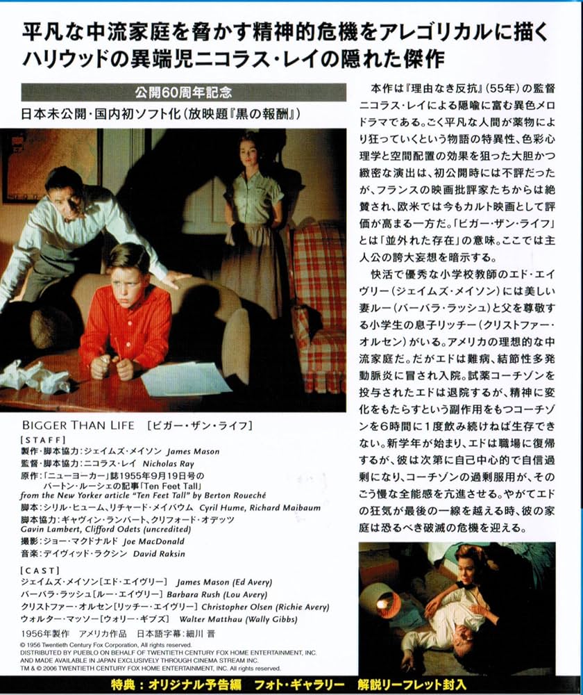 Amazon.co.jp: ビガー・ザン・ライフ 黒の報酬 [DVD] : ジェイムズ