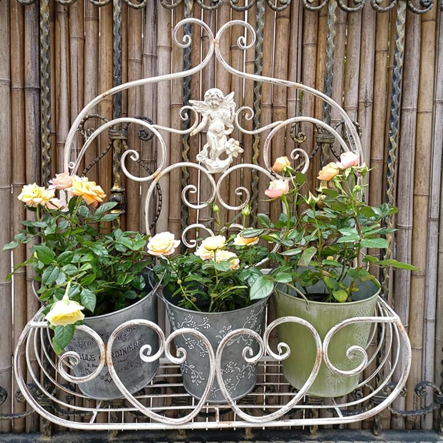 Amazon.co.jp: 壁掛けフラワーラック ハンギングフラワースタンド