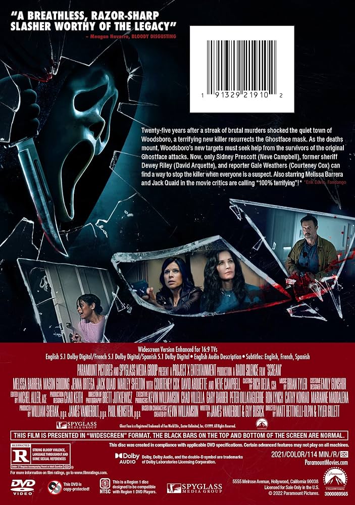 Amazon.com: Scream (2022) [DVD] : Jack Quaid, Jenna Ortega
