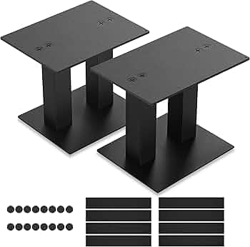 Amazon | BQKOZFIN スピーカースタンド 卓上 小型 金属製 天板:240mm