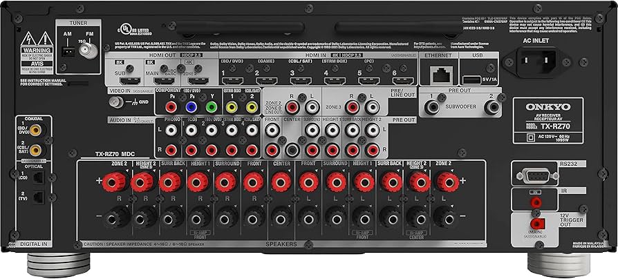 Amazon.com: Onkyo TX-RZ70 11.2-Channel AV Receiver - 140 Watts Per