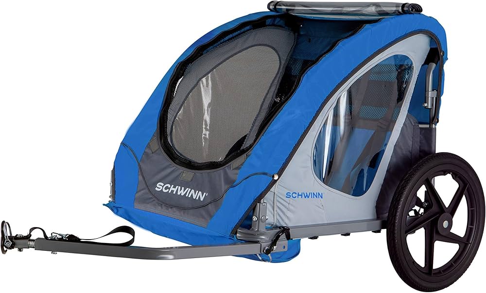 Amazon | Schwinn Shuttle 折りたたみ式バイクトレーラー 2人乗り
