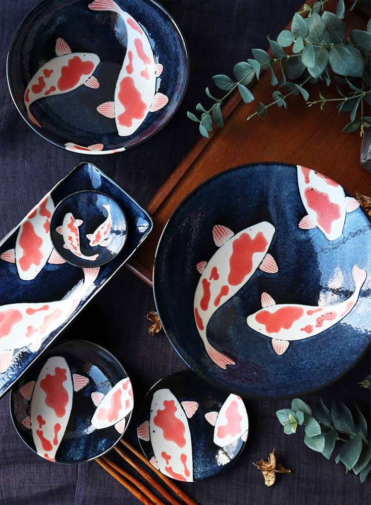 Amazon｜アワサカ(Awasaka) 「 錦鯉 」 まめ皿 小皿 しょうゆ皿 直径約