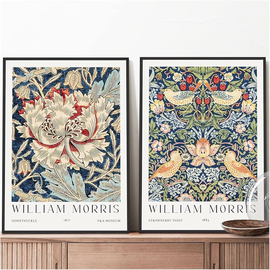 Amazon.co.jp: ウィリアムモリスポスター花キャンバス絵画ウィリアム